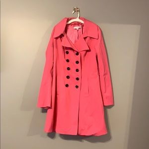 Pink New York and Company Trench Coat